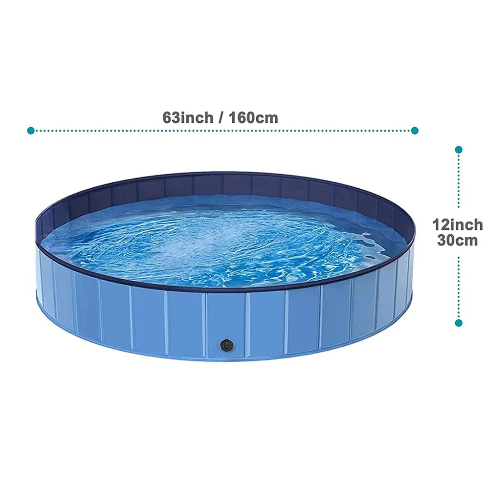 Foldable Dog Swimming Pool Portable Bath Tub For Large Dogs Waterproof
