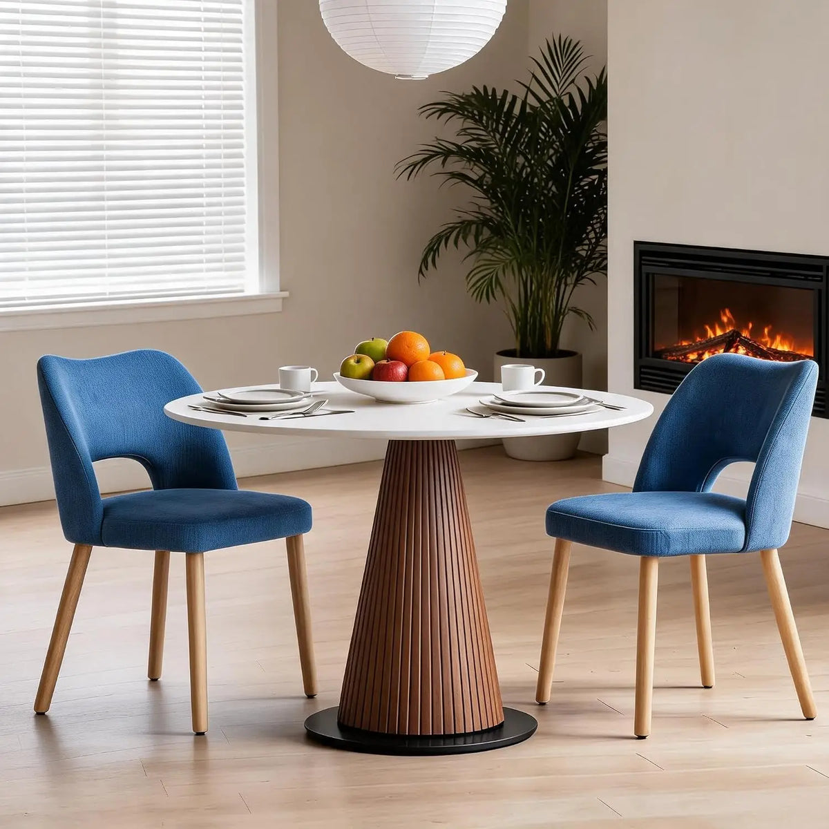 HiMISS Modern Upholstered Dining Chairs With Butterfly Backs