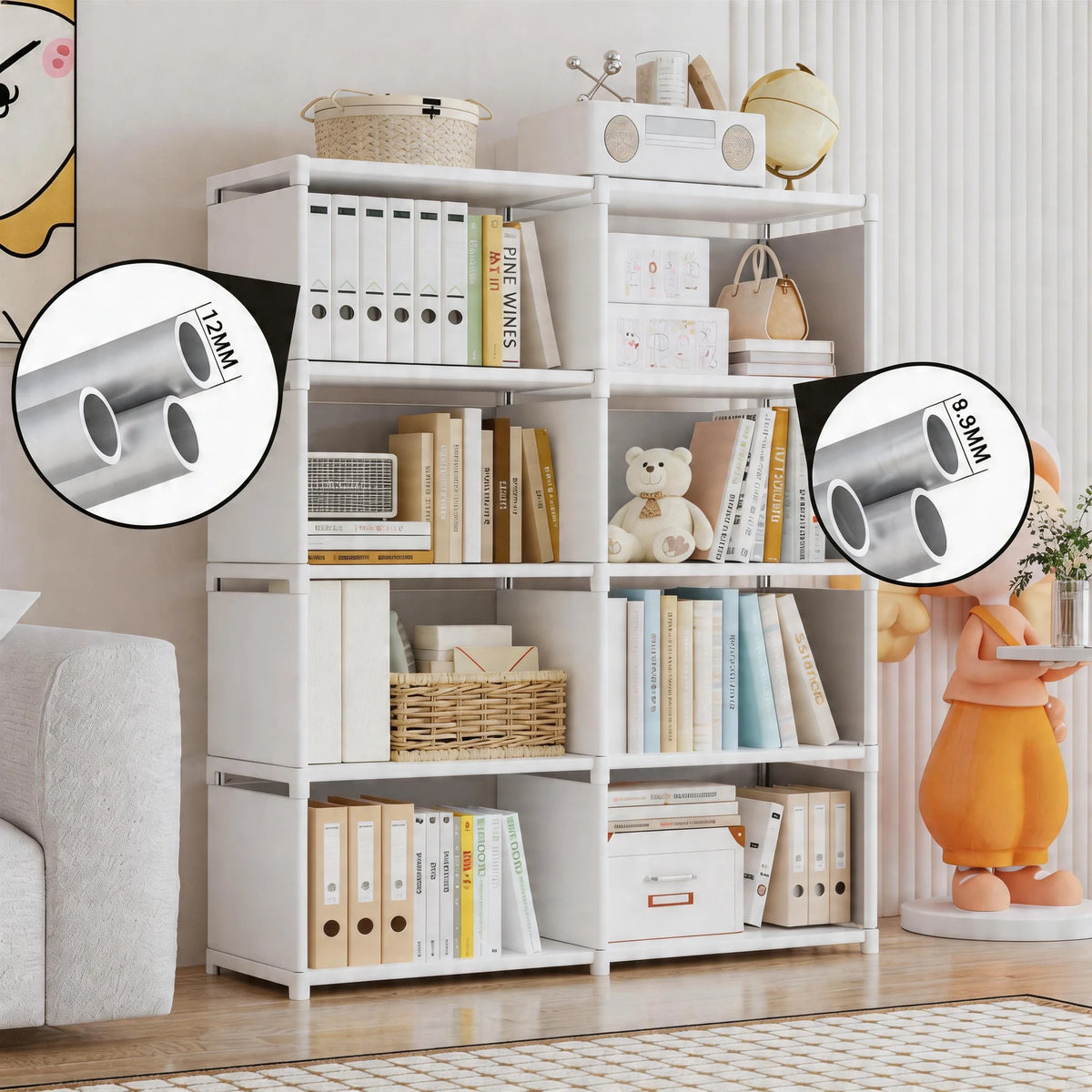Multifunctional Storage Shelf Multi Layer Bookcase Living Room Organizer