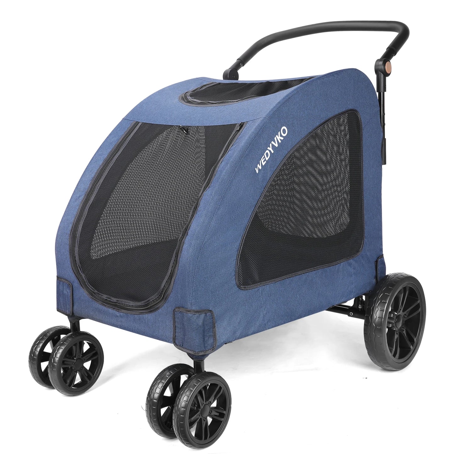 Heavy Duty Large Dog Stroller Foldable Wagon With 360Degree Wheels