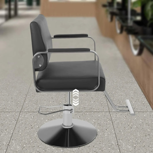 360 Degree Swivel Hairdressing Salon Chair Height Adjustable With Footrest