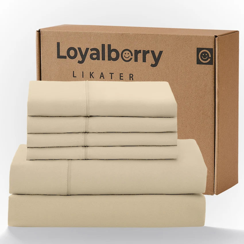 4 Piece Bedding Set With Double Sided Brushed Fabric And Easy Care Fitted Sheet