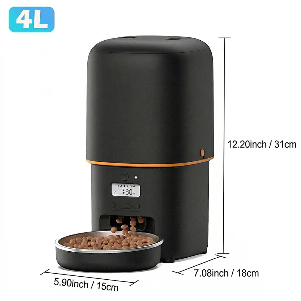 Nityers Automatic Cat Feeder with Timed Dispenser and Voice Recorder