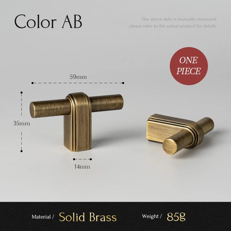 Santaya Solid Brass Cabinet Handles for Kitchen and Furniture