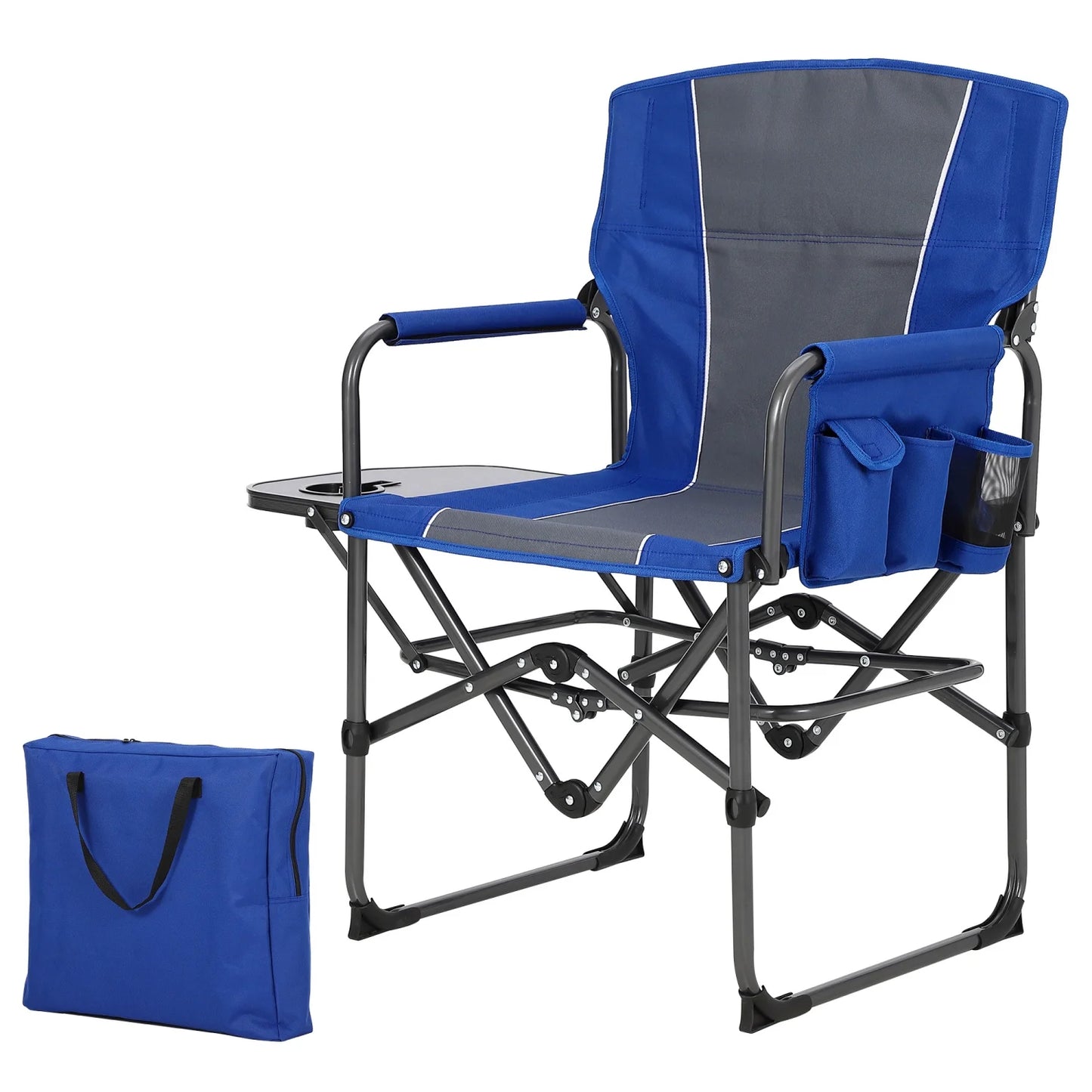 HiMISS Folding Directors Chair For Adults With Cup Holder