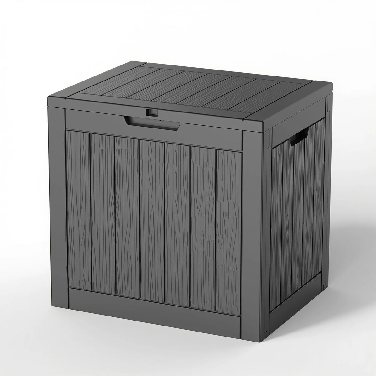 Weather Resistant Resin Outdoor Storage Chest With Lockable Lid