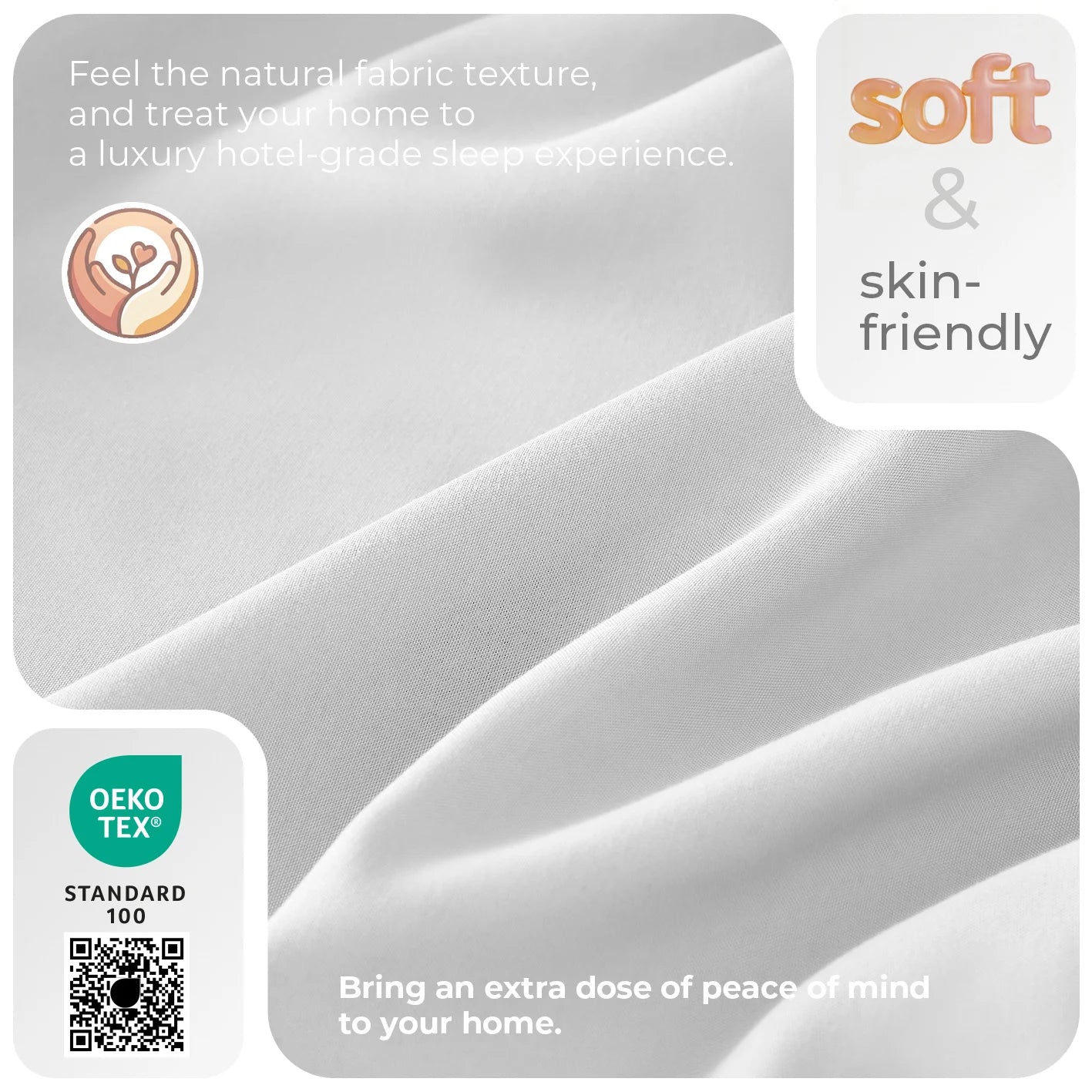 4 Piece Bedding Set With Double Sided Brushed Fabric And Easy Care Fitted Sheet