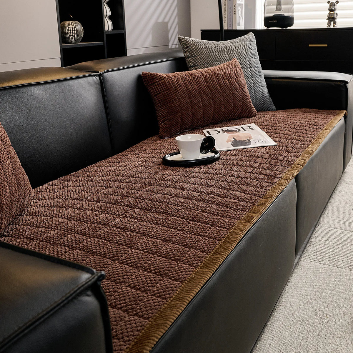 Thickened Corduroy Sofa Cover With Anti Skid Universal Fit