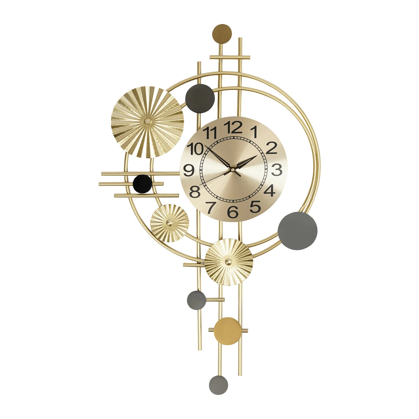 Decorative Art Wall Clock Silent Non Ticking For Living Room