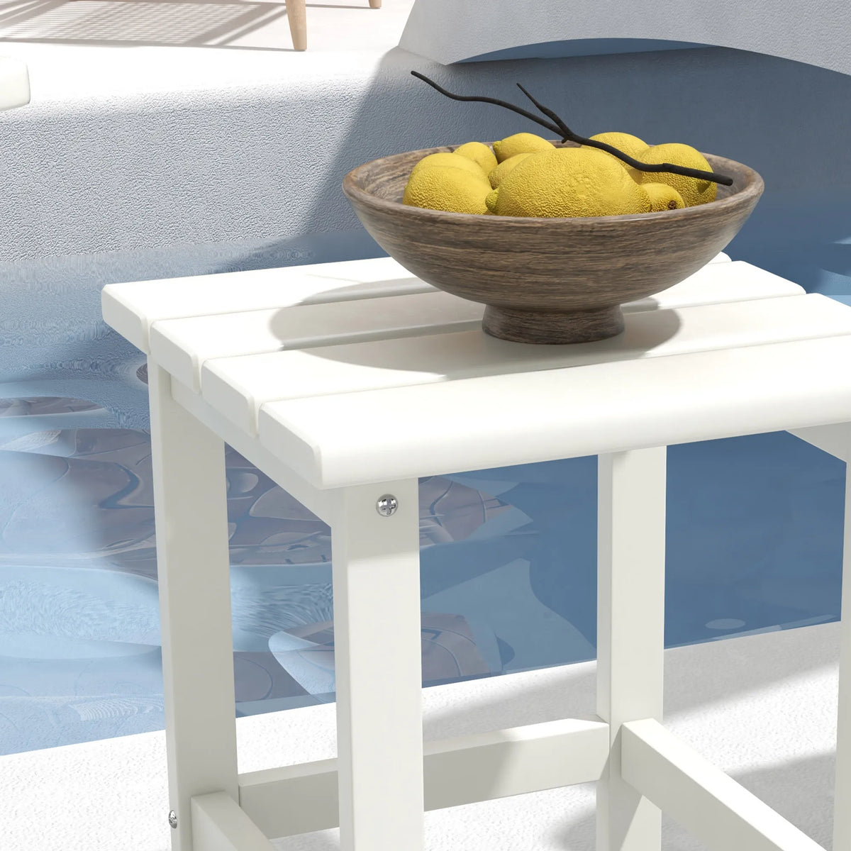 Outsunny Modern Outdoor Patio Side Table For Backyard And Deck