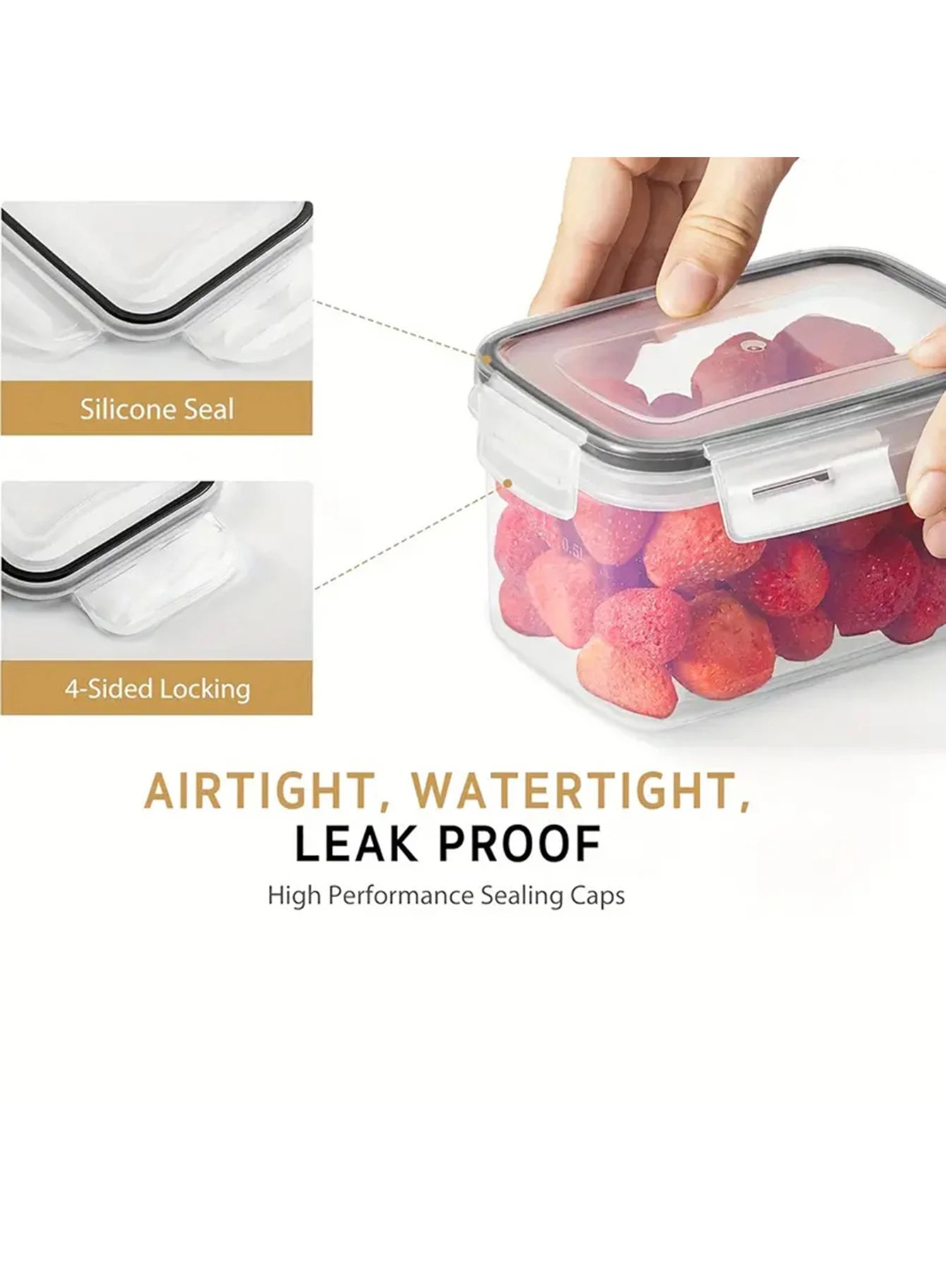 24 Piece Airtight Food Storage Containers With Labels For Spices