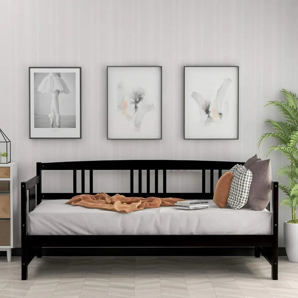 MeWood Daybed Platform Bed With Safety Rails And Slat Support