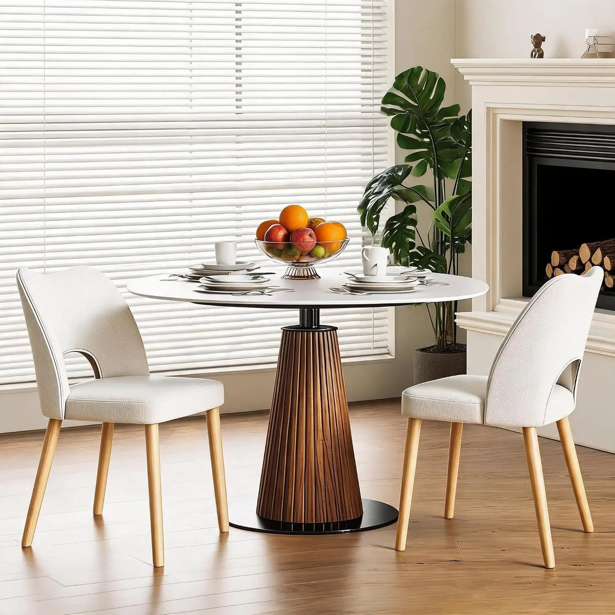 HiMISS Modern Upholstered Dining Chairs With Butterfly Backs