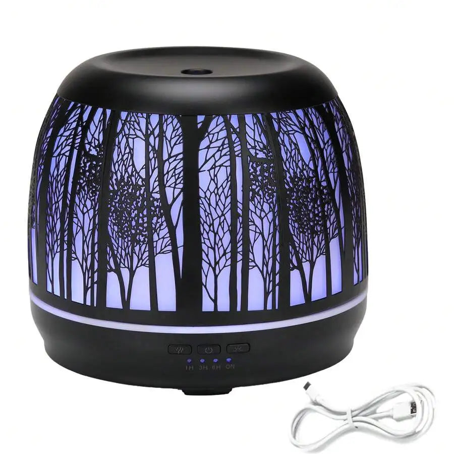 XMSJ Ultrasonic Essential Oil Diffuser Aluminum Alloy Seven Color Light