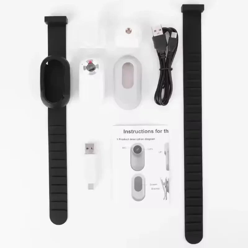 Pet Collar Camera Full HD Video Lightweight Rechargeable for Cats Dogs