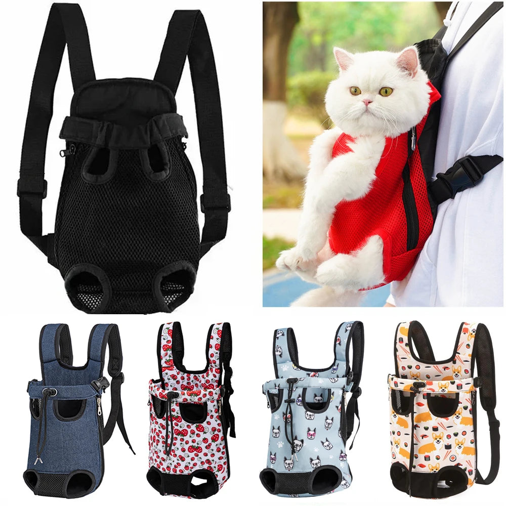 Adjustable Cat And Dog Carrier Backpack Double Shoulder Travel Bag