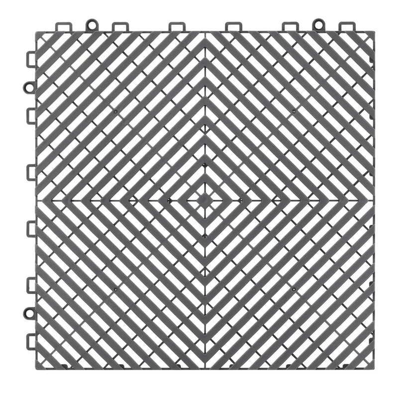 Interlocking Drainage Mat 50 Piece Non Slip PP Floor Tiles For Garage