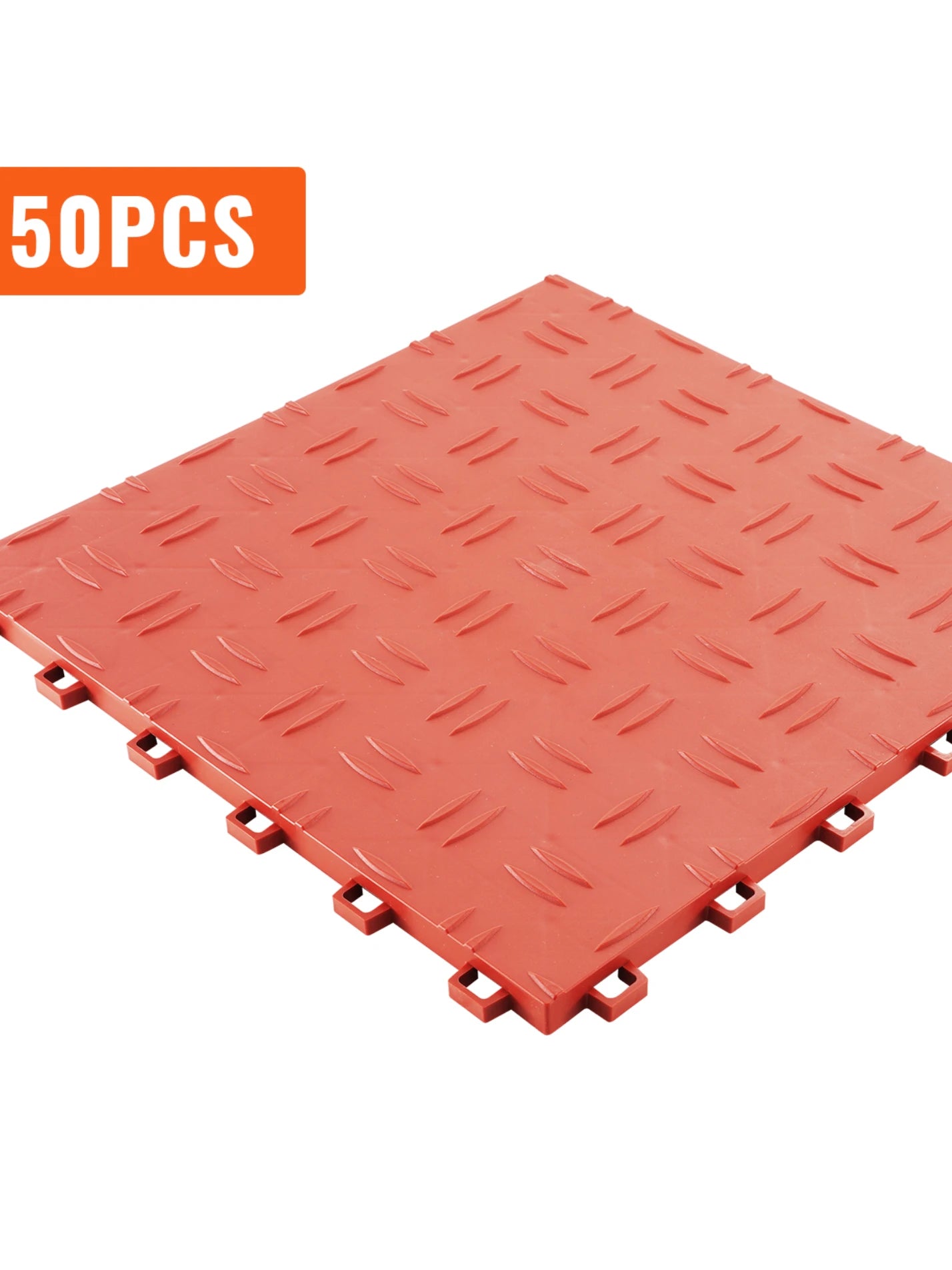 SucceBuy Garage Tiles Interlocking 12 x 12 x 0.53 in 50 Pack Garage Floor Covering Tiles Non-Slip Texture Garage Flooring Tiles