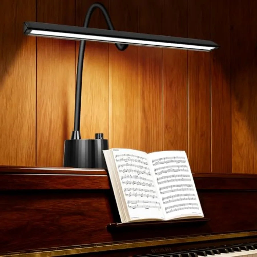 Piano Light - LED Piano Lamp for Grand/Upright/Digital Pianos - Adjustable Piano Light Desk Lamp with Flexible Gooseneck, 5 Col