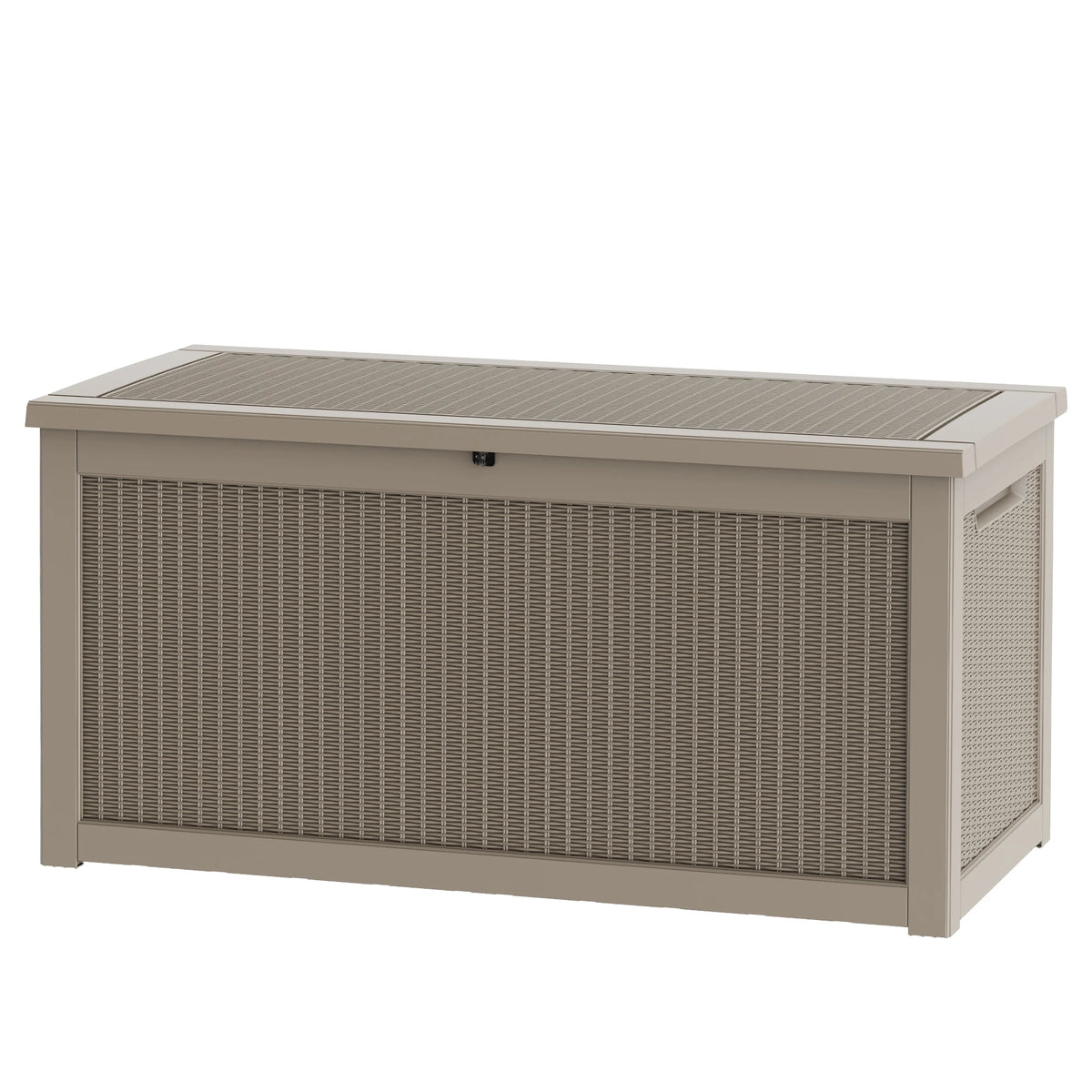 Weather Resistant Resin Outdoor Storage Chest With Lockable Lid