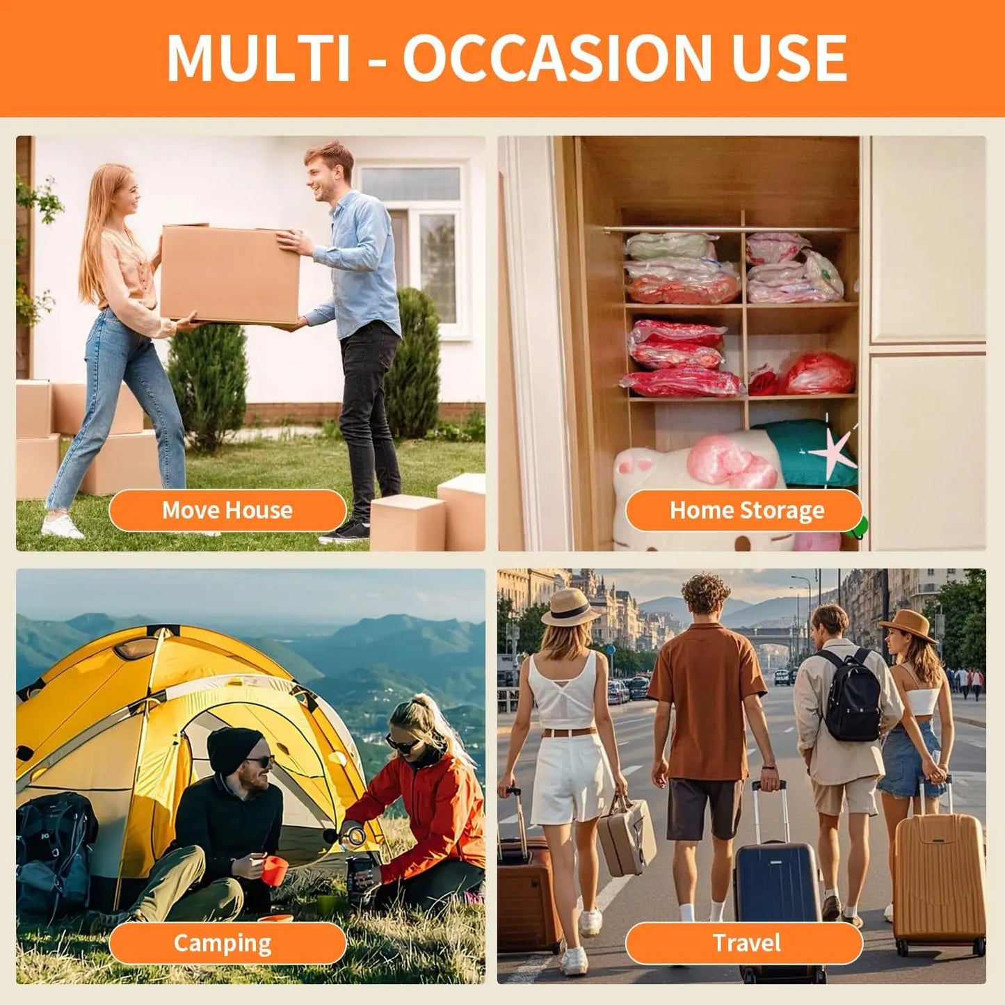 Vacuum Storage Bags With Electric Pump for Travel and Home