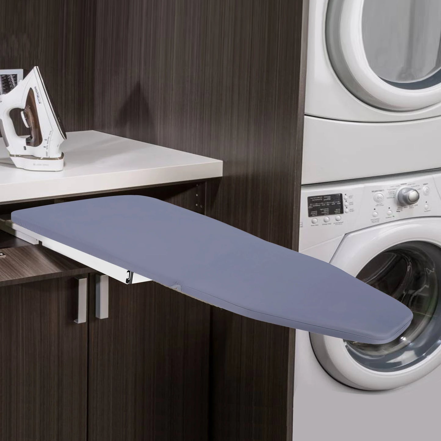 Retractable Ironing Board For Closet Stow Away Cabinet