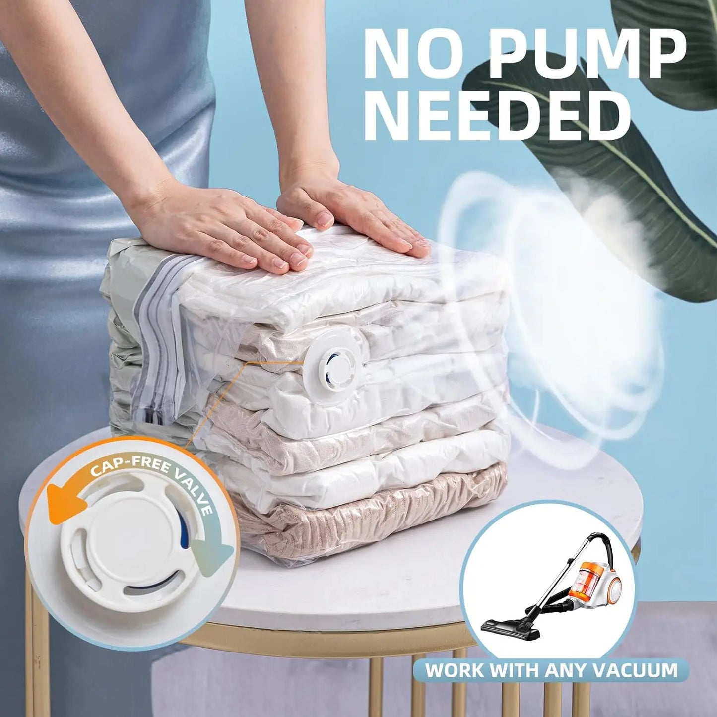 Vacuum Storage Bags for Clothing and Bedding Reusable