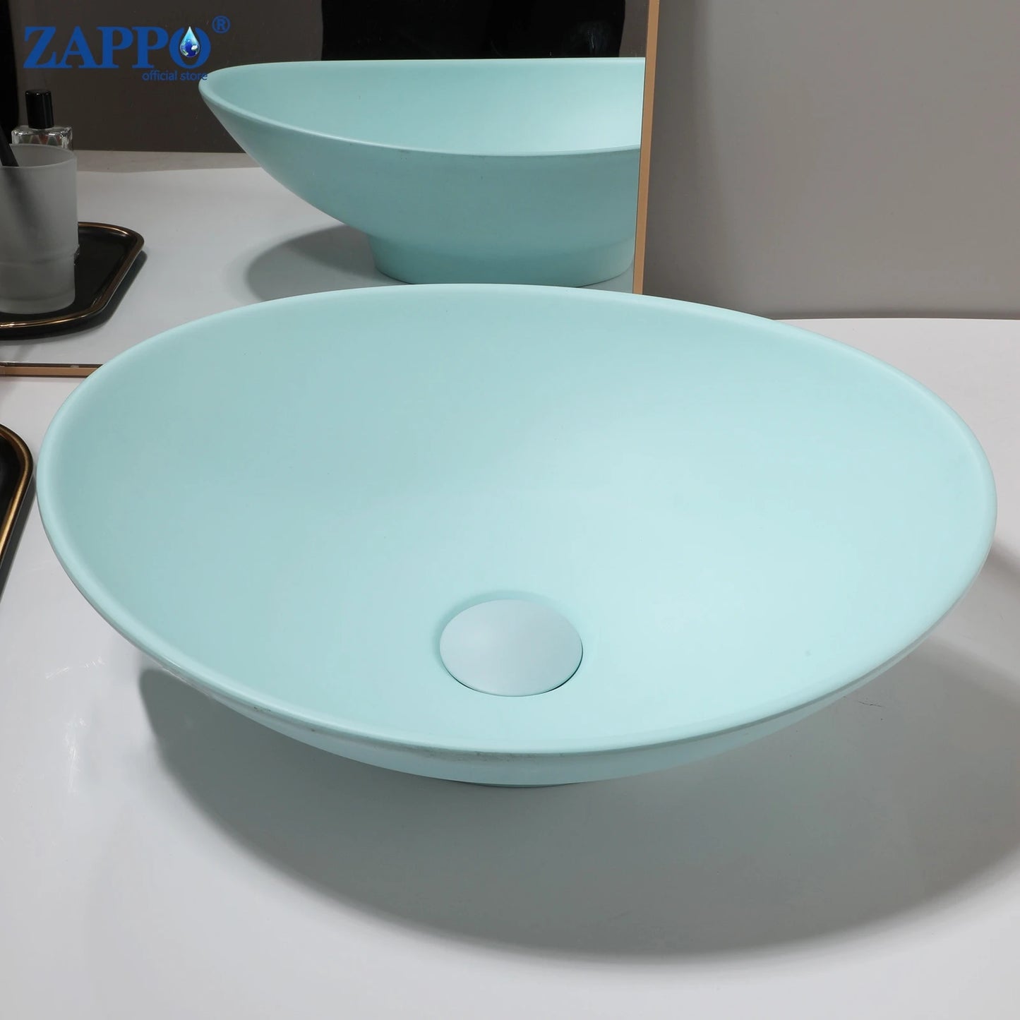 Mekkhalaa Stone Resin Above Counter Bathroom Vessel Sink