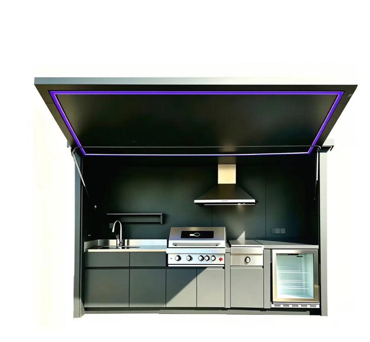 Rust Resistant Modular Outdoor Kitchen Cabinet With Stainless Steel Construction