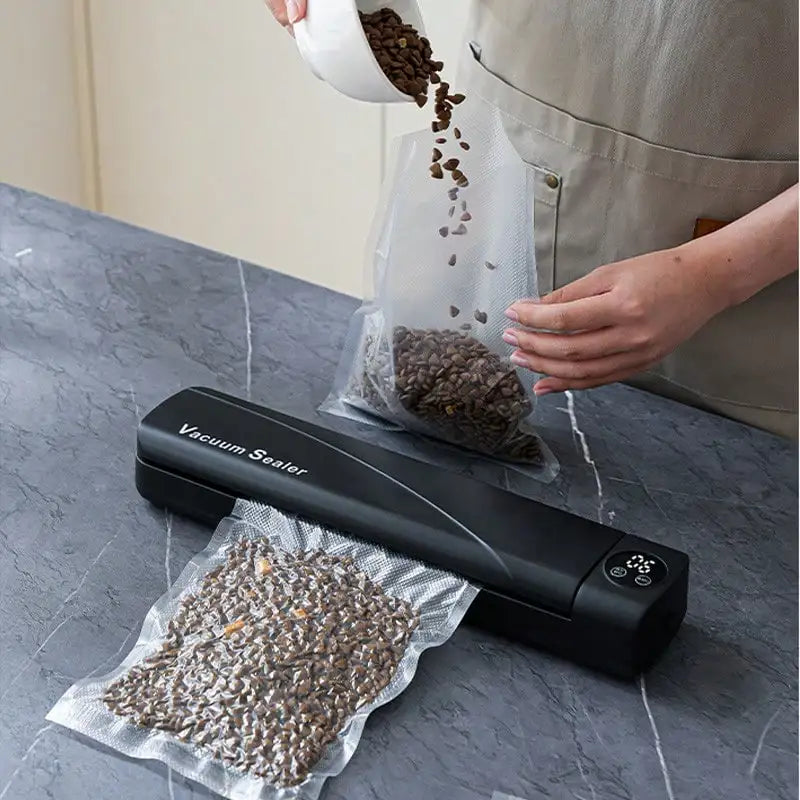 Automatic Vacuum Sealer With Digital Display For Dry And Wet Foods