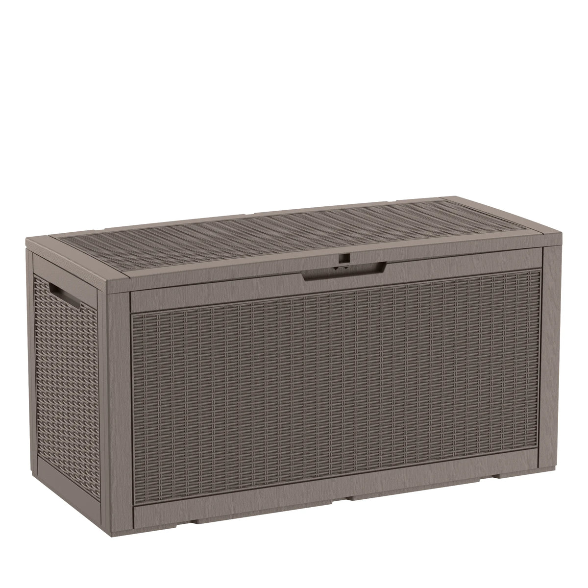 Weather Resistant Resin Outdoor Storage Chest With Lockable Lid