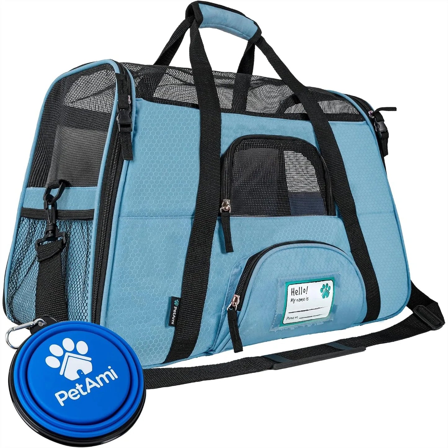 Airline Approved Soft Sided Pet Carrier With Ventilated Design And Sherpa Bed