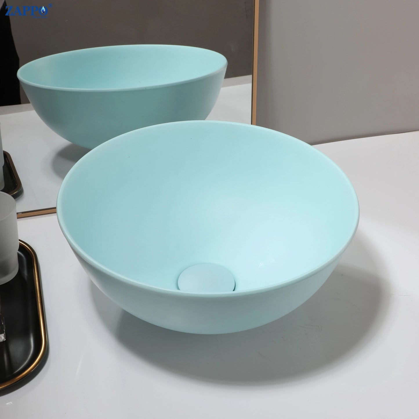 Mekkhalaa Stone Resin Above Counter Bathroom Vessel Sink