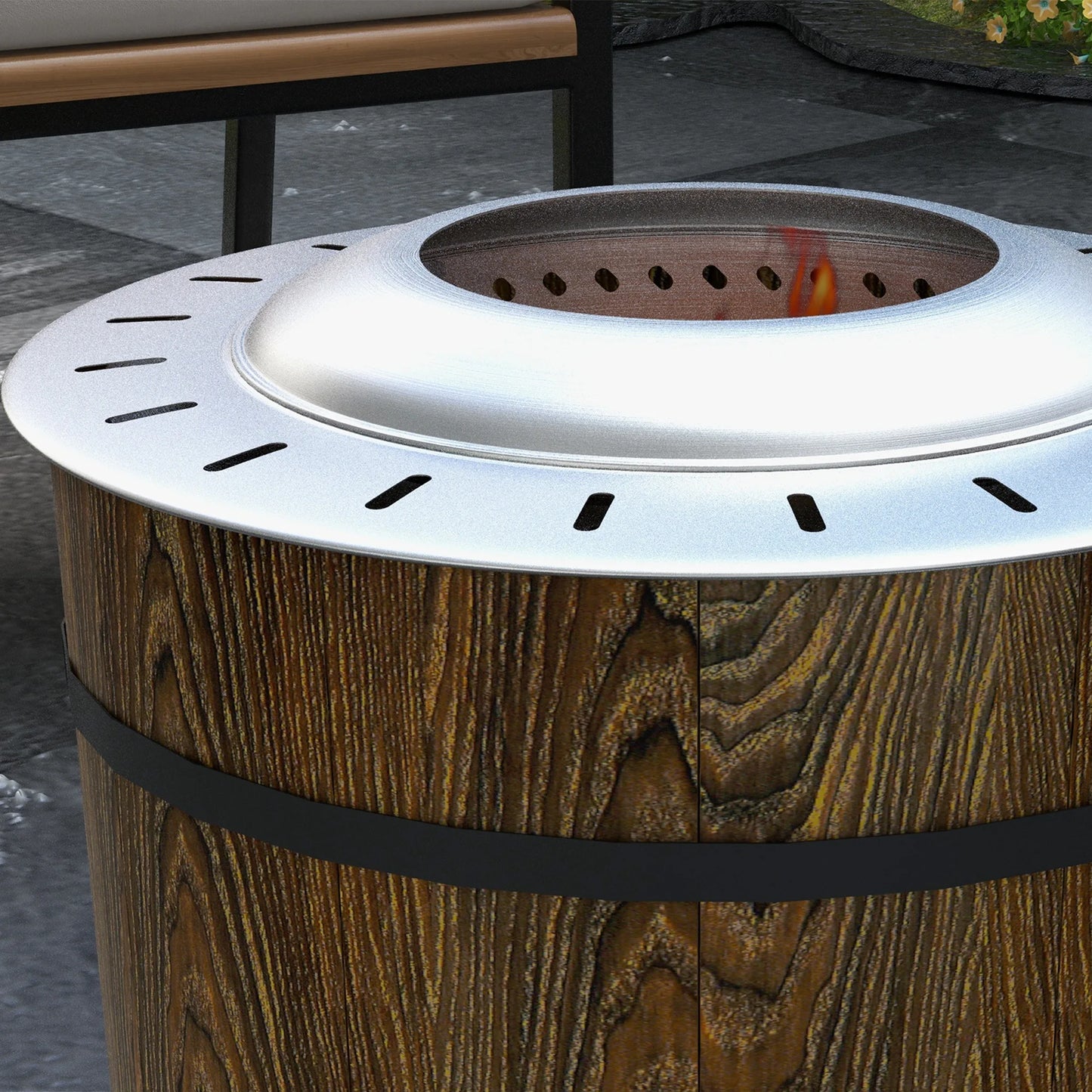Smokeless Double Combustion Outdoor Wood Burning Fire Pit