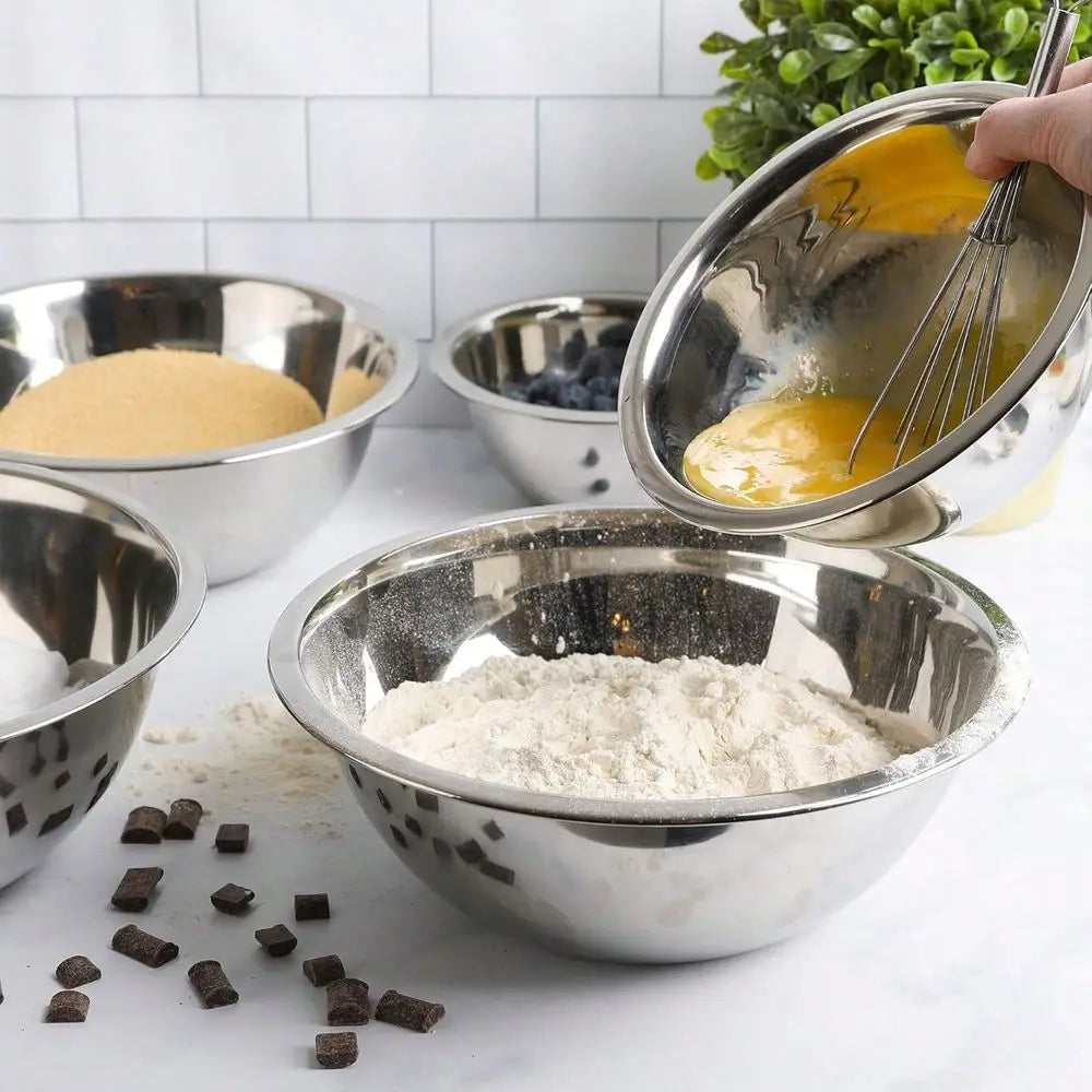 Stainless Steel Mixing Bowl 5 Piece Set Nesting Bowls