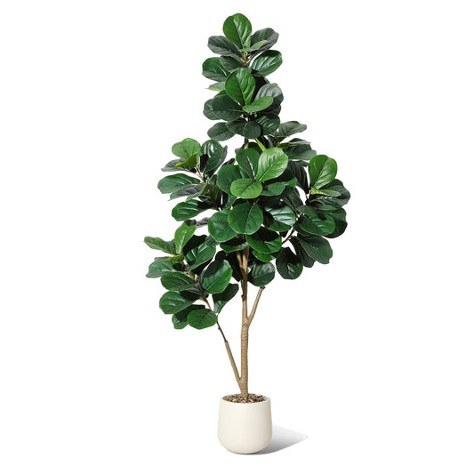 HimiMiss 4 To 7 Ft Artificial Fiddle Leaf Fig Tree
