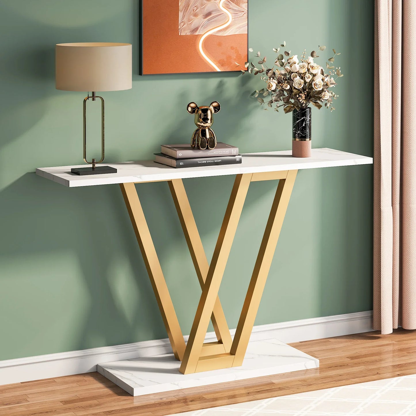 Tribesigns Industrial Console Table For Entryway And Living Room
