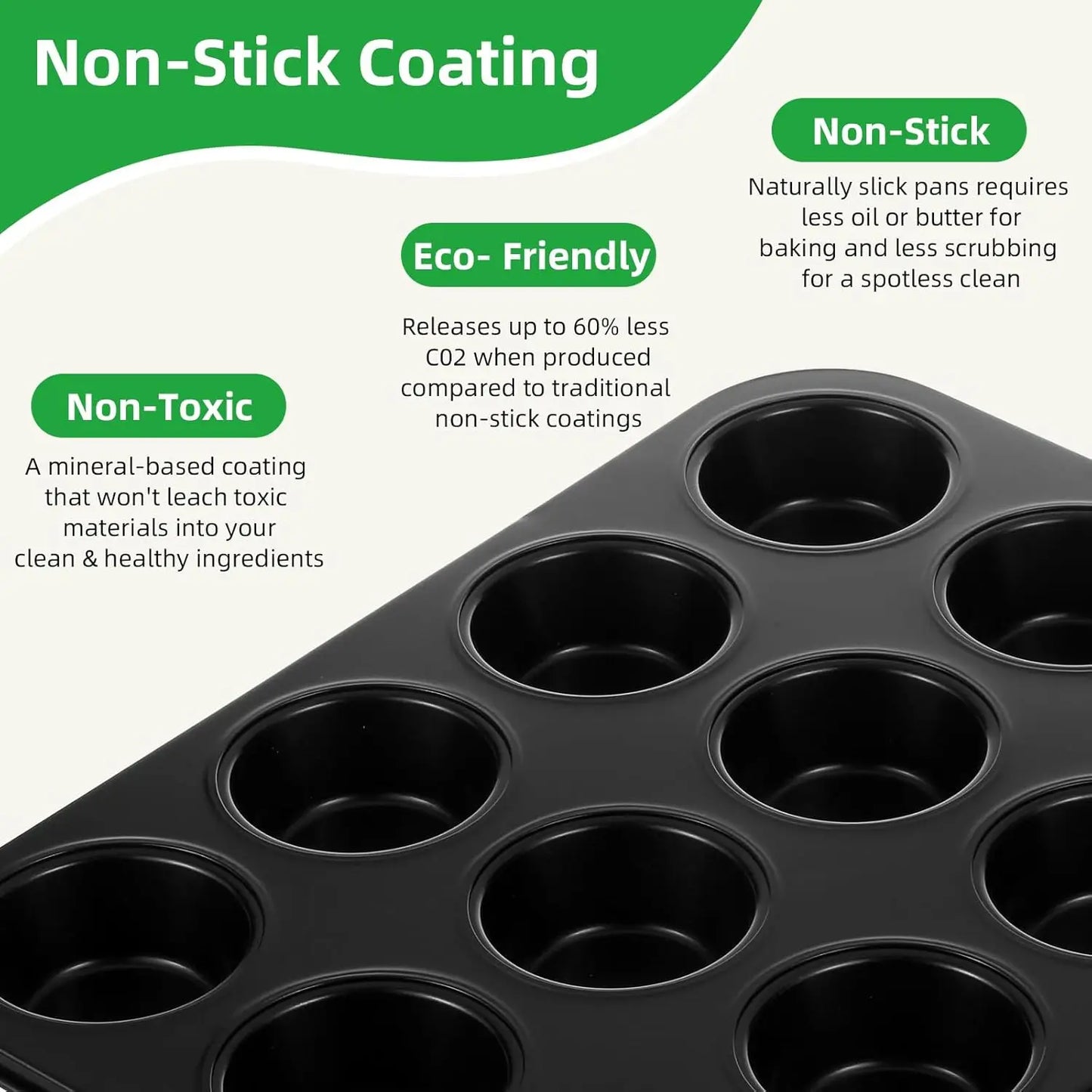 11 Piece Nonstick Baking Pan Set Carbon Steel Bakeware Oven Safe Stackable