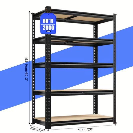Heavy Duty Adjustable Garage Shelving Unit 2000 Lbs Capacity