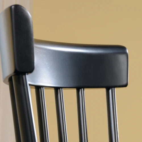 Retro Veneer Dining Chairs Set Solid Wood For Living And Bar