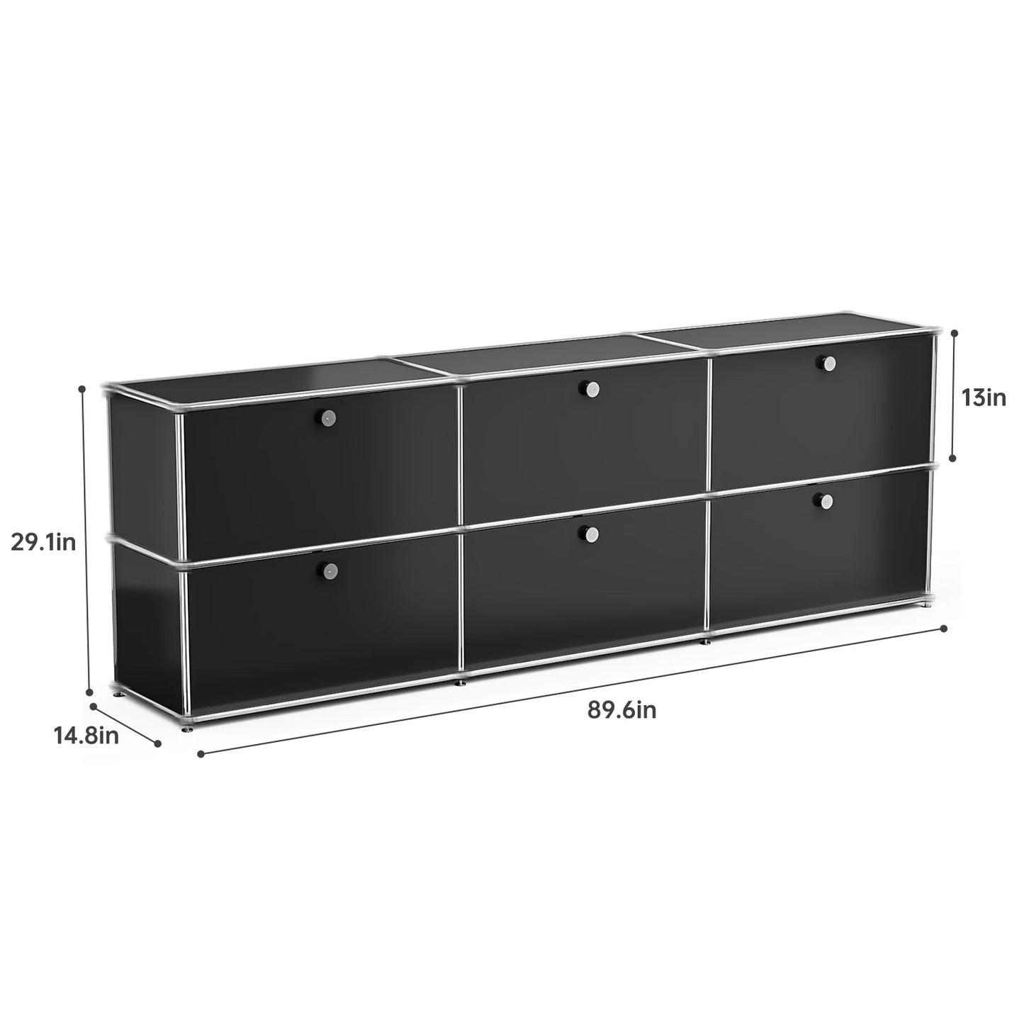 Metal Storage Cabinet TV Stand for Living Room and Office