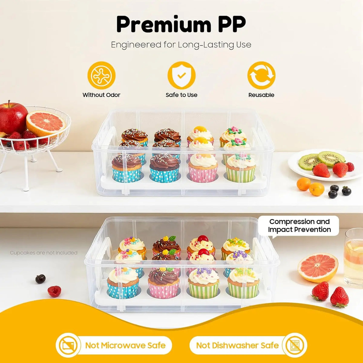 Bymaocar Stacking Cupcake Carrier And Holder Boxes