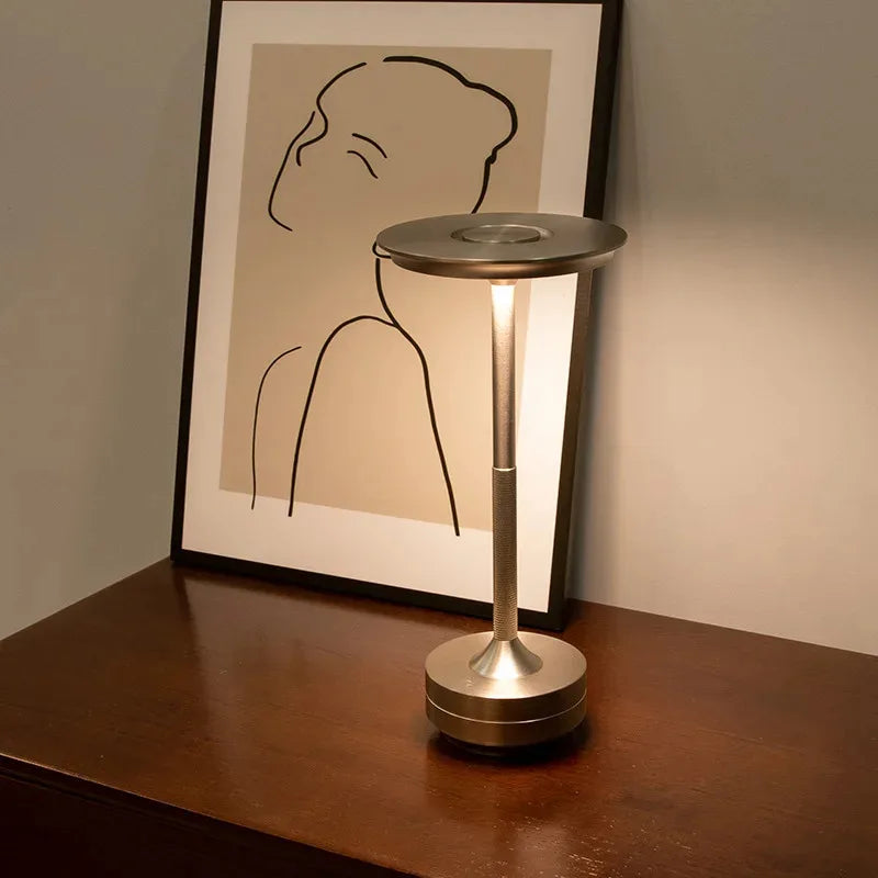 HPH LED Desk Lamp USB Touch Dimming Metal Night Light