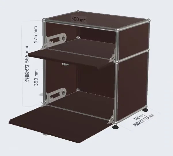 Bigcityfur Modern Metal Corner TV Stand Storage Cabinet