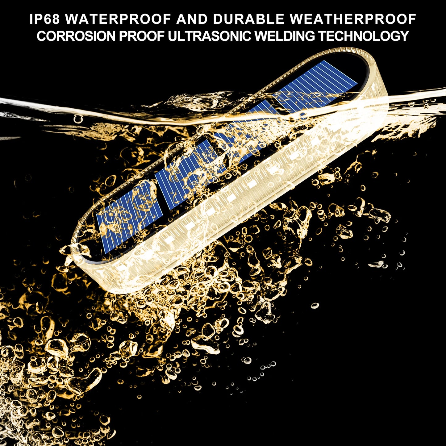 Solar Deck Lights IP68 Waterproof Auto On Off LED Lighting