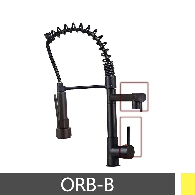 Hownifety Spring Kitchen Faucet with Pull Down Spout