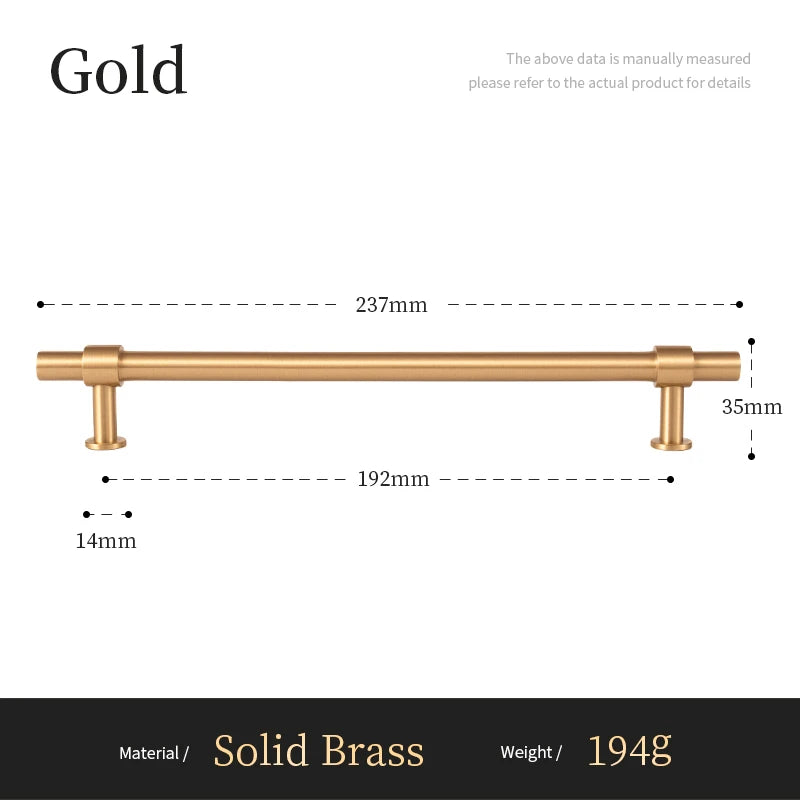 Santaya Modern Solid Brass Cabinet Pull Handle for Furniture