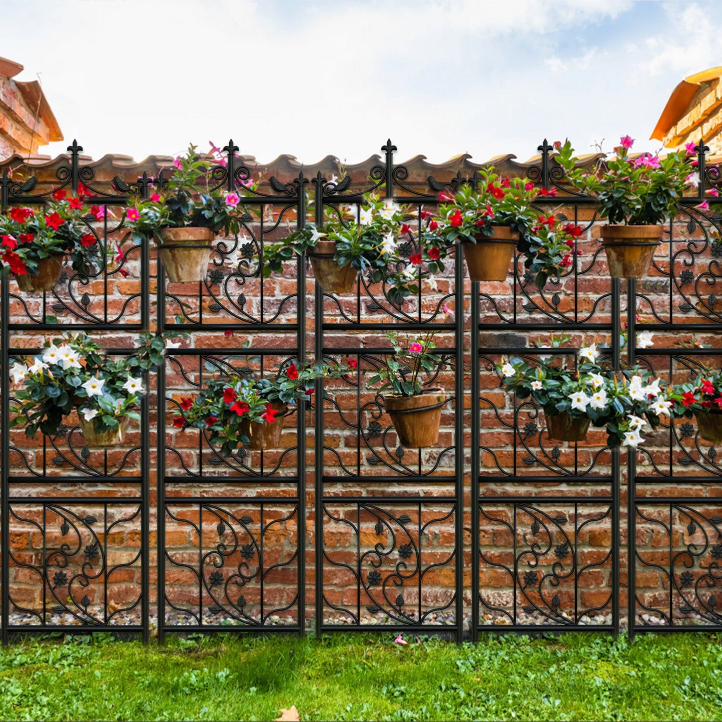 Tall Metal Garden Trellis Plant Climbing Fence For Vegetables