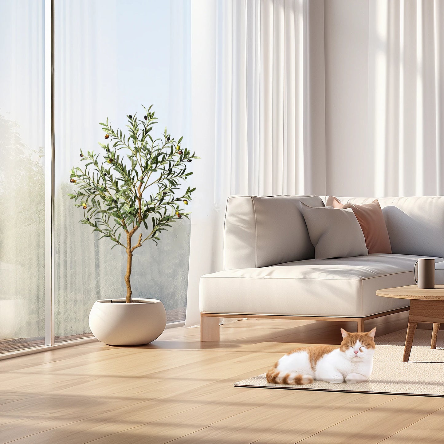 HiMISS Olive Tree Artificial Plant In Pot For Home Decor