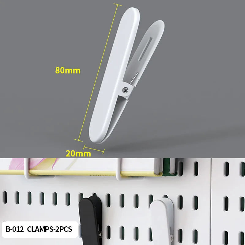 Wall Mounted Pegboard Organizer With Shelves For Desk Accessories